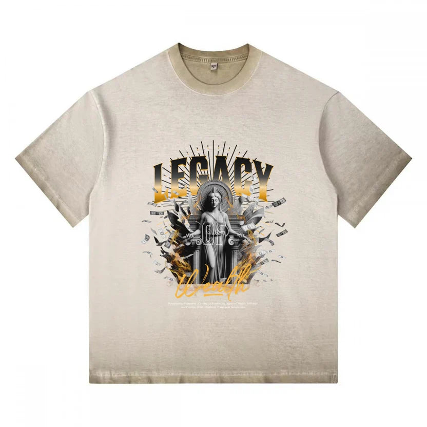 Legacy of the Wealth--240g Loop Cotton Boxy Tee - Double Gradient Wash