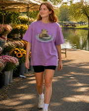 Doing My Best Slowly Capybara Graphic T-Shirt – Cute Relaxed Animal Tee