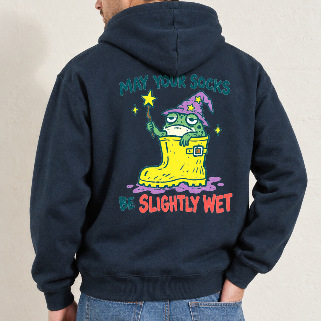 Cute Wizard Frog Graphic Hoodie