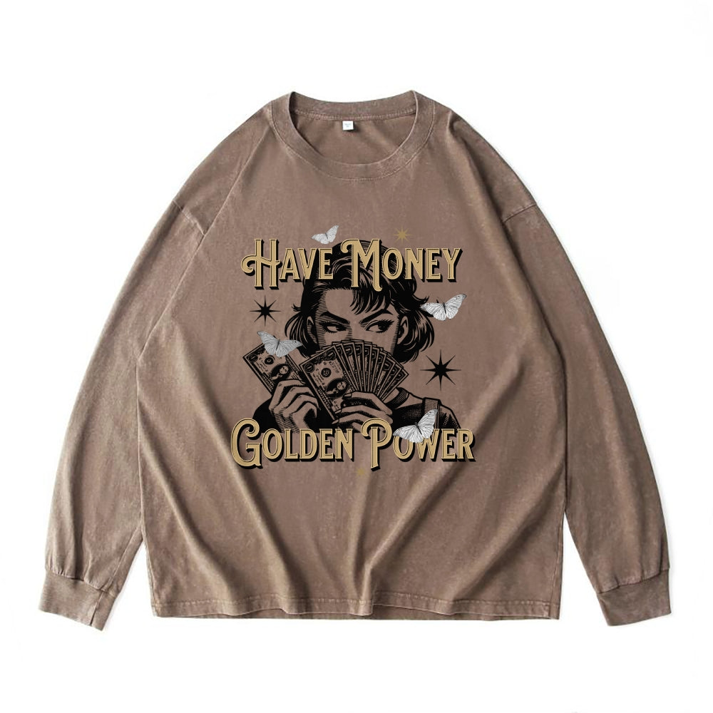 240g Vintage Crew Neck Long Sleeve