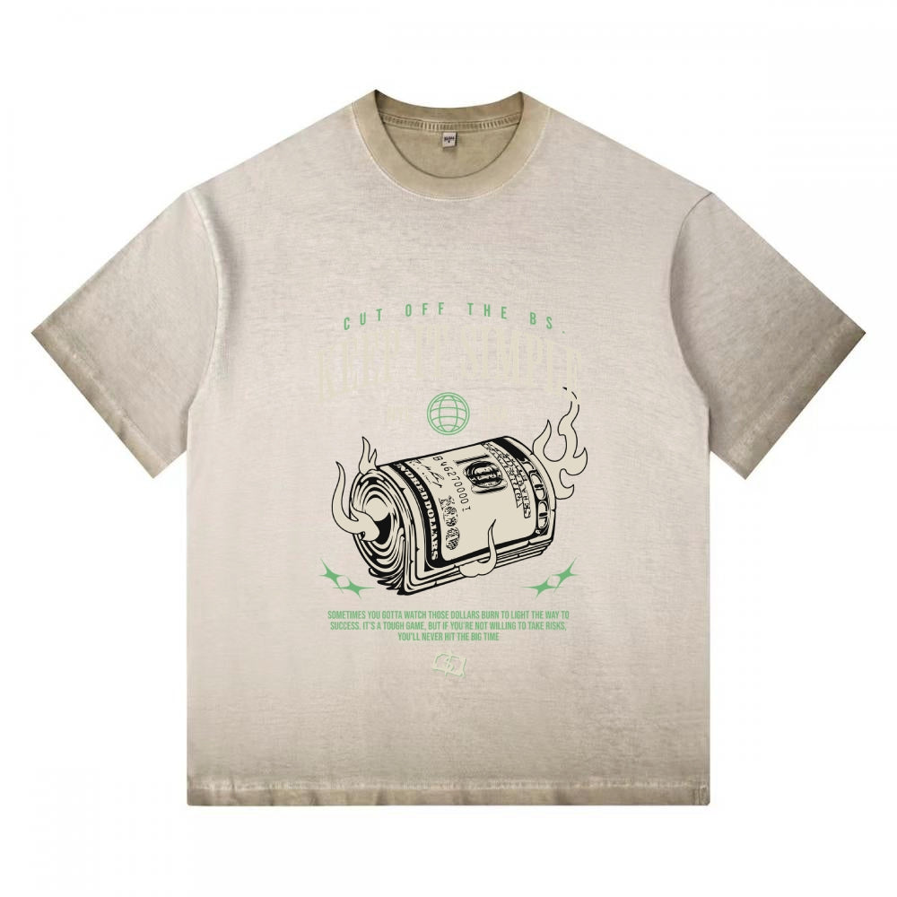 240g Double Gradient Washed T-Shirt