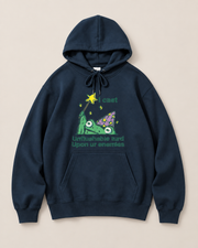 Funny Duck Graphic Hoodie – Unisex White Oversized Pullover