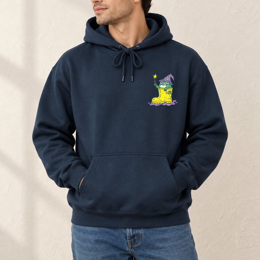 Cute Wizard Frog Graphic Hoodie