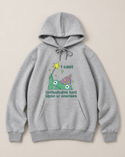 Funny Duck Graphic Hoodie – Unisex White Oversized Pullover