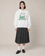 Funny Duck Graphic Hoodie – Unisex White Oversized Pullover