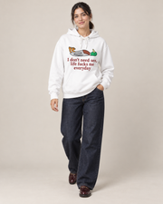 Funny Duck Quote Graphic Hoodie – Unisex White Pullover Sweatshirt