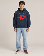 Red Eyes Graphic Hoodie – Unisex White Oversized Streetwear Pullover