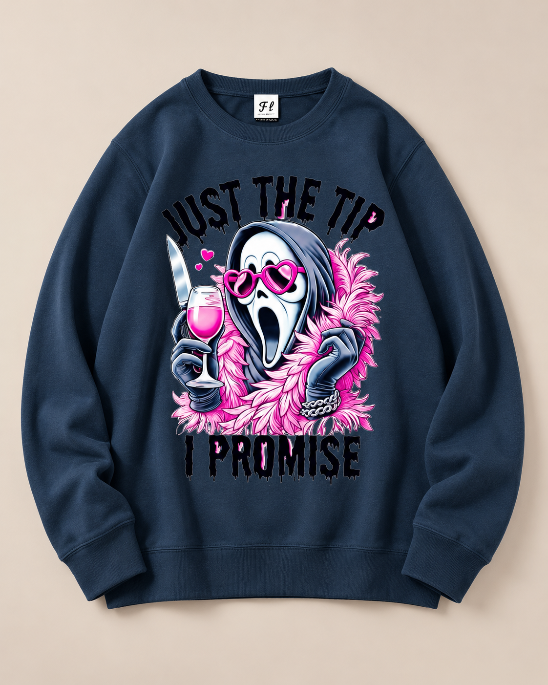 Just The Tip I Promise Scream Ghost Face Halloween Sweatshirt