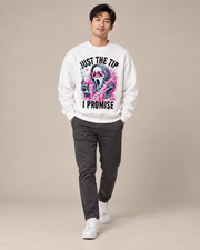 Just The Tip I Promise Scream Ghost Face Halloween Sweatshirt