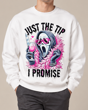 Just The Tip I Promise Scream Ghost Face Halloween Sweatshirt