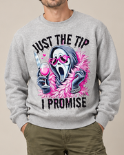 Just The Tip I Promise Scream Ghost Face Halloween Sweatshirt