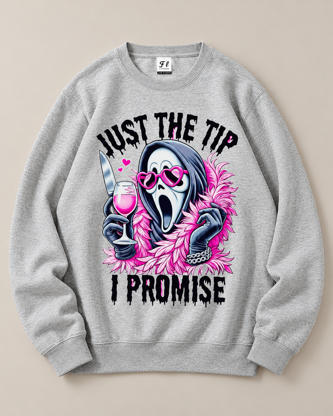 Just The Tip I Promise Scream Ghost Face Halloween Sweatshirt