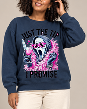 Just The Tip I Promise Scream Ghost Face Halloween Sweatshirt
