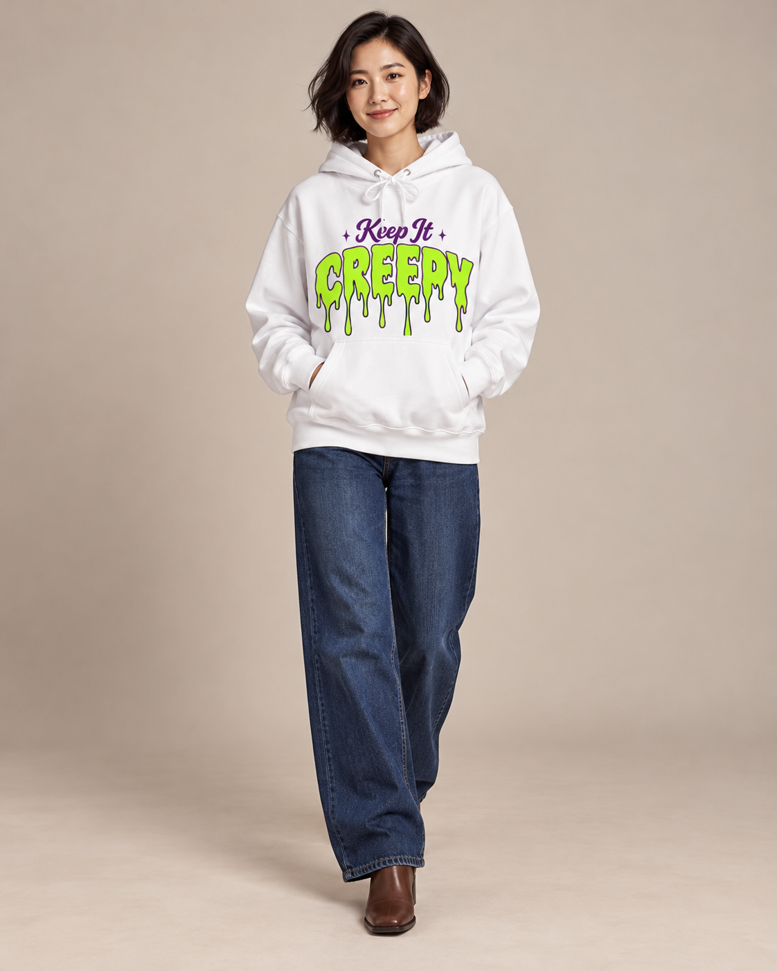 Keep It Creepy Spooky Goth Halloween Hoodie