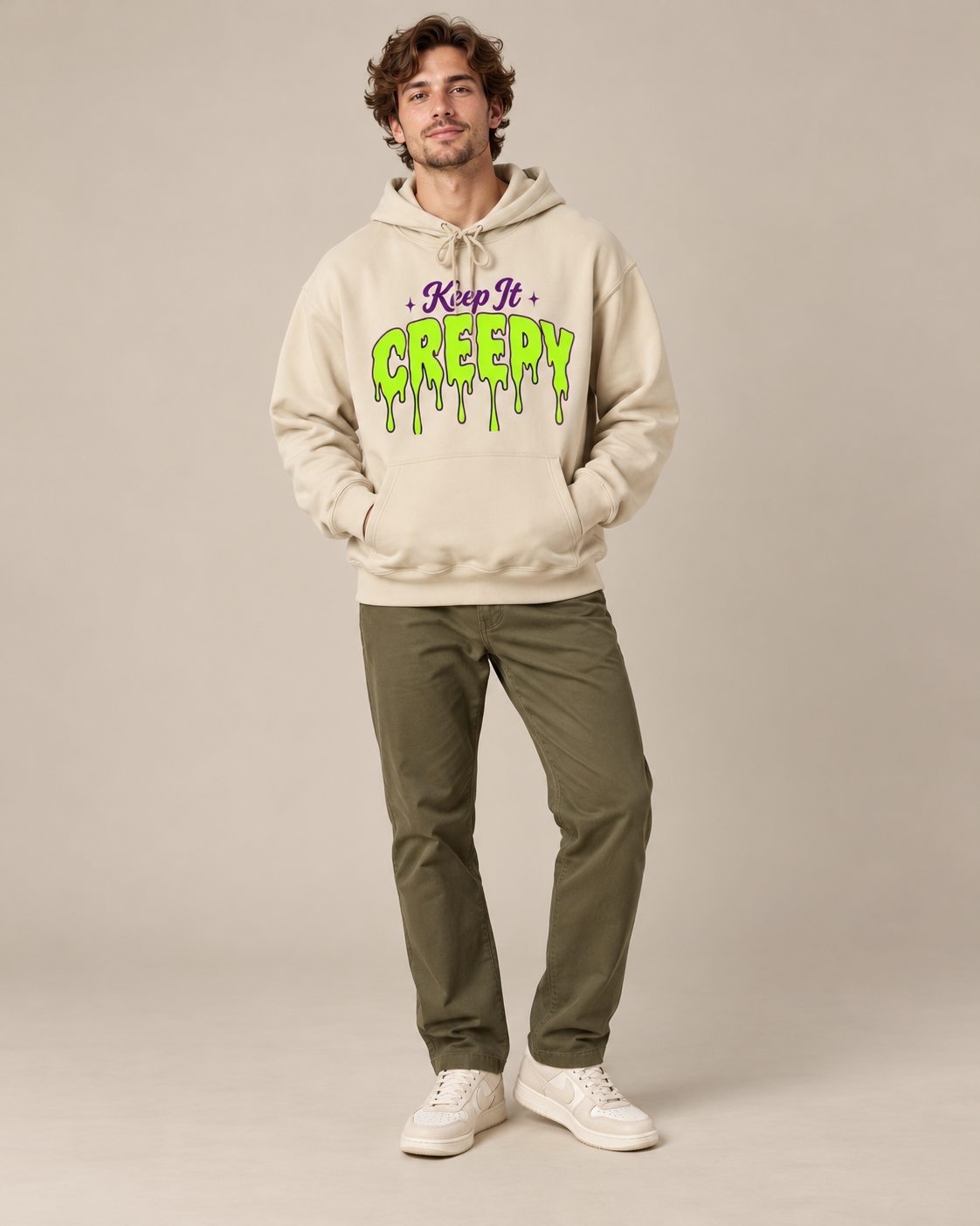 Keep It Creepy Spooky Goth Halloween Hoodie