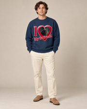 I Love My Girlfriend Horror Movie Crewneck Sweatshirt, Spooky Gothic Halloween Pullover