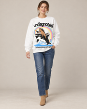 Undiagnosed But Something Ain't Right Meme Graphic Crewneck Sweatshirt