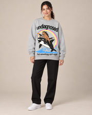 Undiagnosed But Something Ain't Right Meme Graphic Crewneck Sweatshirt