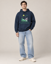 Funny Duck Graphic Hoodie – Unisex White Oversized Pullover