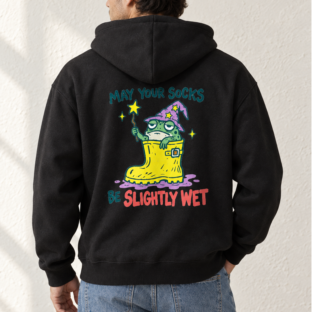 Cute Wizard Frog Graphic Hoodie