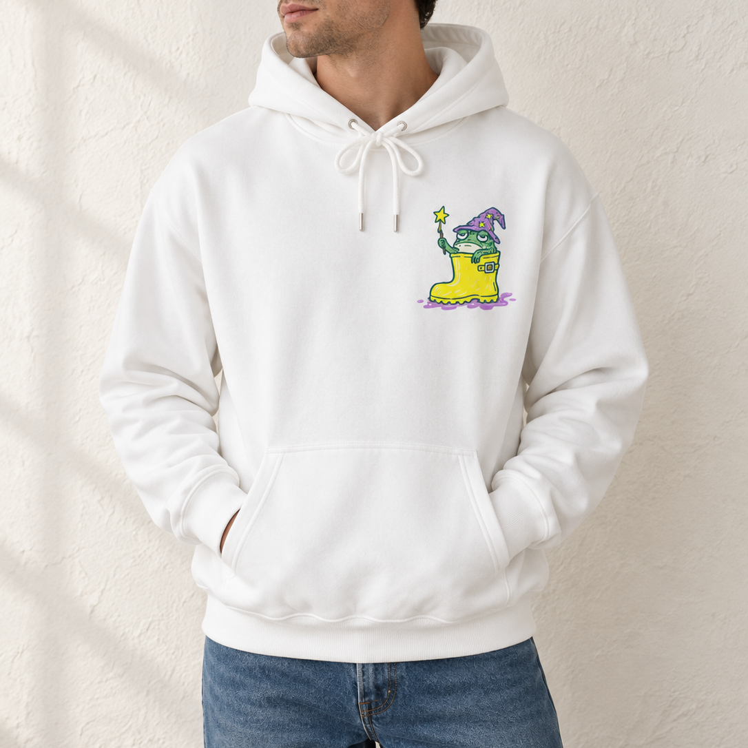 Cute Wizard Frog Graphic Hoodie