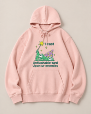 Funny Duck Graphic Hoodie – Unisex White Oversized Pullover