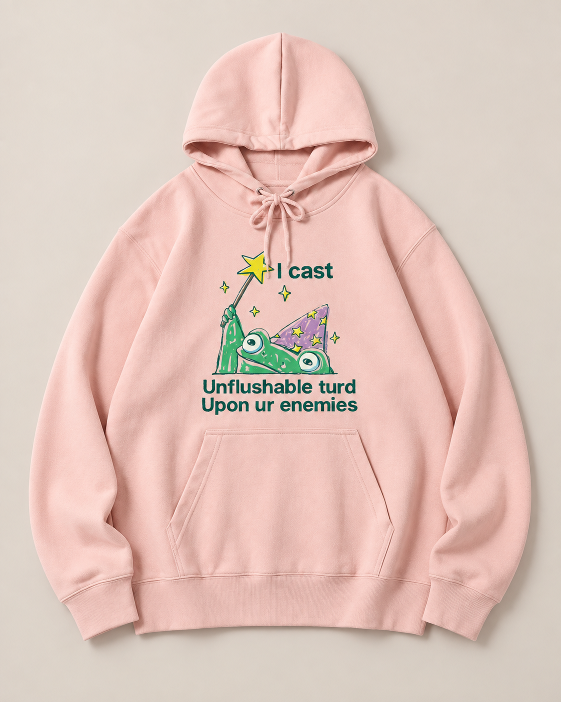 Funny Duck Graphic Hoodie – Unisex White Oversized Pullover