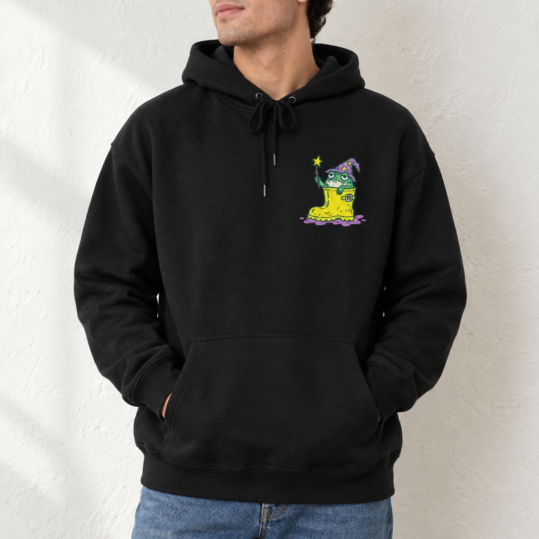 Cute Wizard Frog Graphic Hoodie