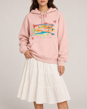 Funny Fish Graphic Hoodie for Women & Men – Fish Friends White Oversized Pullover