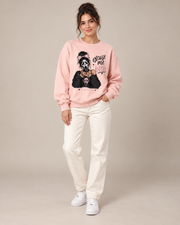 Excuse Me Btch Ghostface Girl Halloween Crewneck Sweatshirt, Scream Movie Graphic Pullover, Unisex Pink Spooky Fall Top