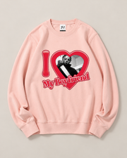 I Love My Boyfriend Michael Myers Crewneck Sweatshirt, Horror Halloween Graphic Pullover