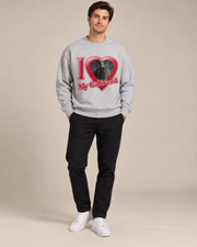 I Love My Girlfriend Horror Movie Crewneck Sweatshirt, Spooky Gothic Halloween Pullover