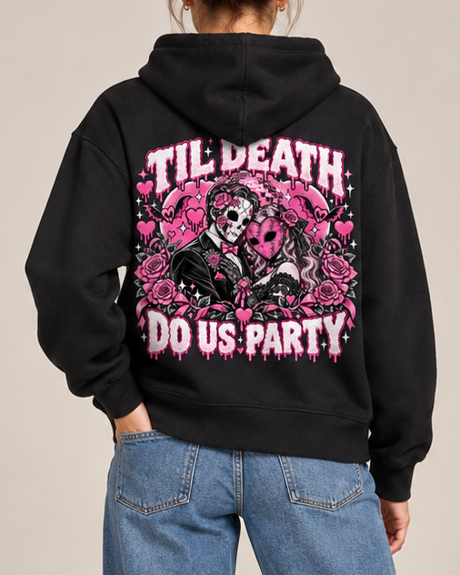 Til Death Do Us Party Skeleton Halloween Hoodie