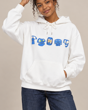 Halloween Horror Face Graphic Hoodie, Spooky Monster Print Pullover Hooded Sweatshirt for Men Women, Fall Casual Streetwear
