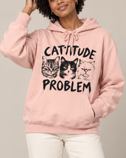 Catitude Problem Cat Goth Halloween Hoodie
