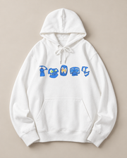 Halloween Horror Face Graphic Hoodie, Spooky Monster Print Pullover Hooded Sweatshirt for Men Women, Fall Casual Streetwear
