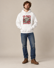 Til Death Do Us Party Skeleton Rose Hoodie, Gothic Halloween Horror Graphic Sweatshirt