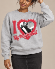 I Love My Boyfriend Michael Myers Crewneck Sweatshirt, Horror Halloween Graphic Pullover
