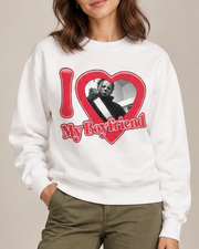 I Love My Boyfriend Michael Myers Crewneck Sweatshirt, Horror Halloween Graphic Pullover