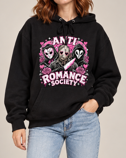 Anti Romance Society Horror Movie Halloween Hoodie