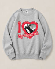 I Love My Boyfriend Michael Myers Crewneck Sweatshirt, Horror Halloween Graphic Pullover