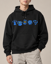 Halloween Horror Face Graphic Hoodie, Spooky Monster Print Pullover Hooded Sweatshirt for Men Women, Fall Casual Streetwear