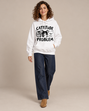 Catitude Problem Cat Goth Halloween Hoodie