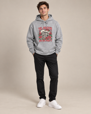 Til Death Do Us Party Skeleton Rose Hoodie, Gothic Halloween Horror Graphic Sweatshirt